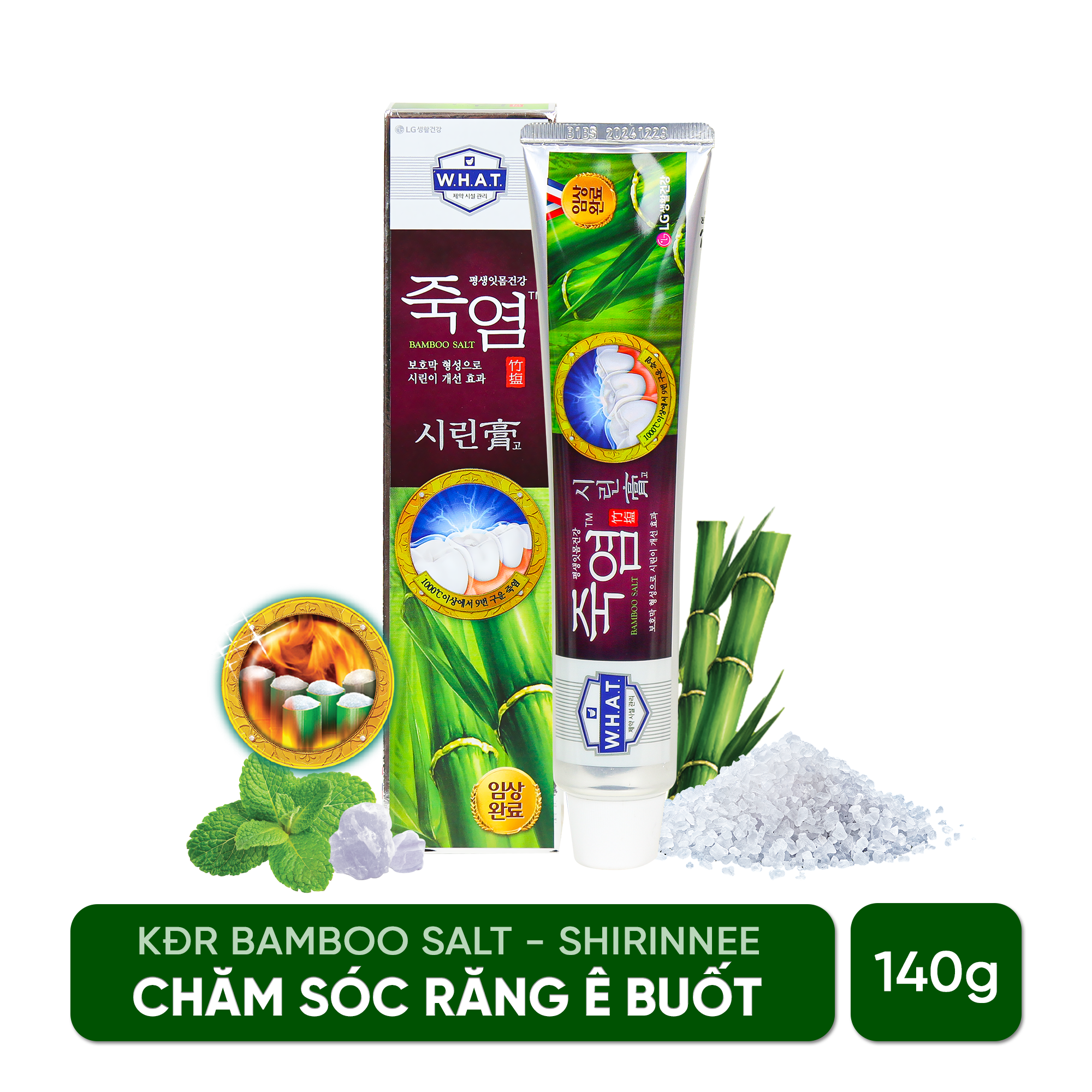 Kem đánh răng Bamboo Salt Muối Tre Chăm Sóc Răng Ê Buốt 140g