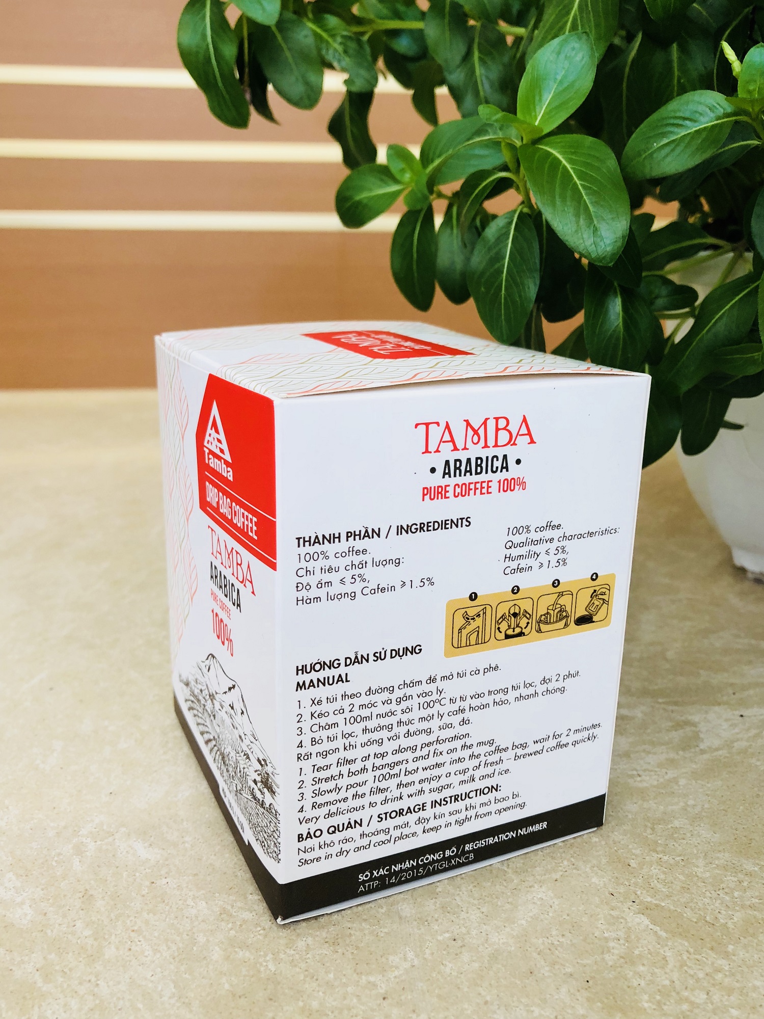 Cà phê túi lọc Arabica - Light Roast - Tamba Coffee - 150gr