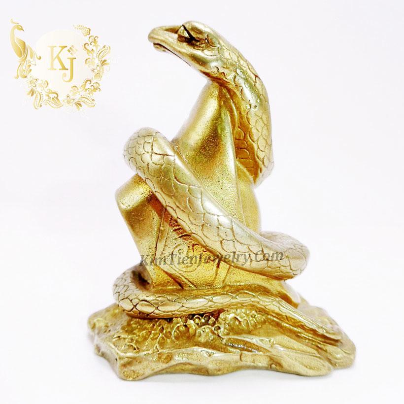 Tượng rắn phong thủy bằng đồng kim tiền jewelry - - có phiếu bảo hành kèm theo