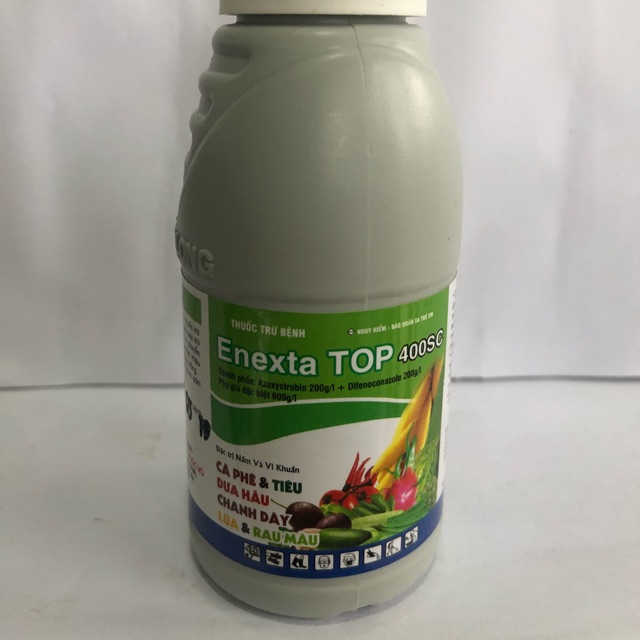 Thuốc trừ bệnh ENEXTA TOP 400sc. Đặc trị nấm và vi khuẩn. Cà phê, Tiêu, Chanh dây, Dưa hấu, Lúa và Rau màu.