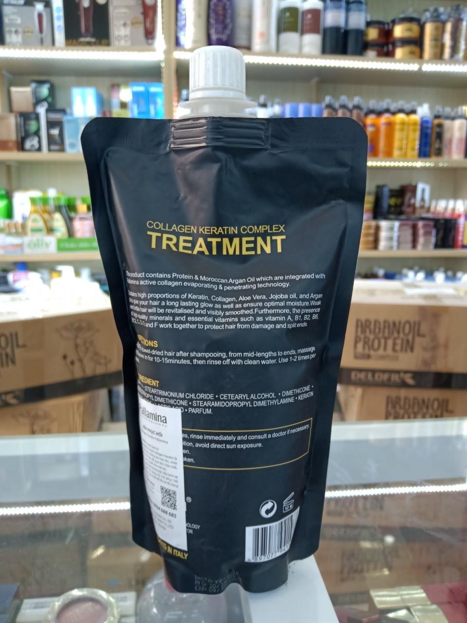 Hấp phục hồi Collagen Pallamina keratin complex 500ml