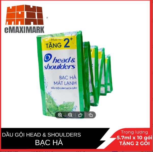 Dầu Gội Head & Shoulders Bạc Hà Dây 10+2 Gói