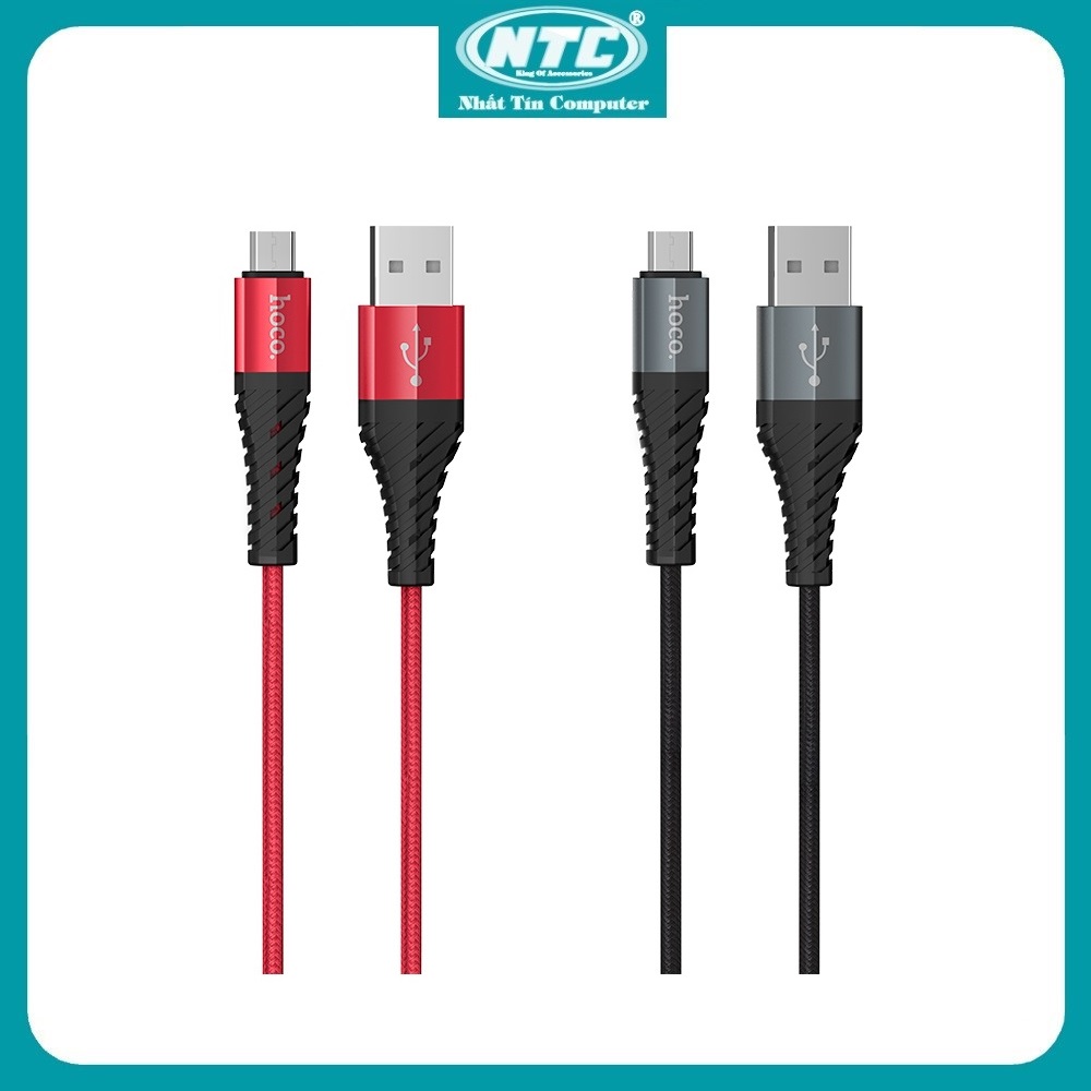 Cáp sạc nhanh và truyền data Hoco X38 Cool Charging dài 1M cổng MicroUSB / Lightning 2.4A / TypeC 3A (Màu Random) - Hãng phân phối chính thức - Nhất Tín Computer