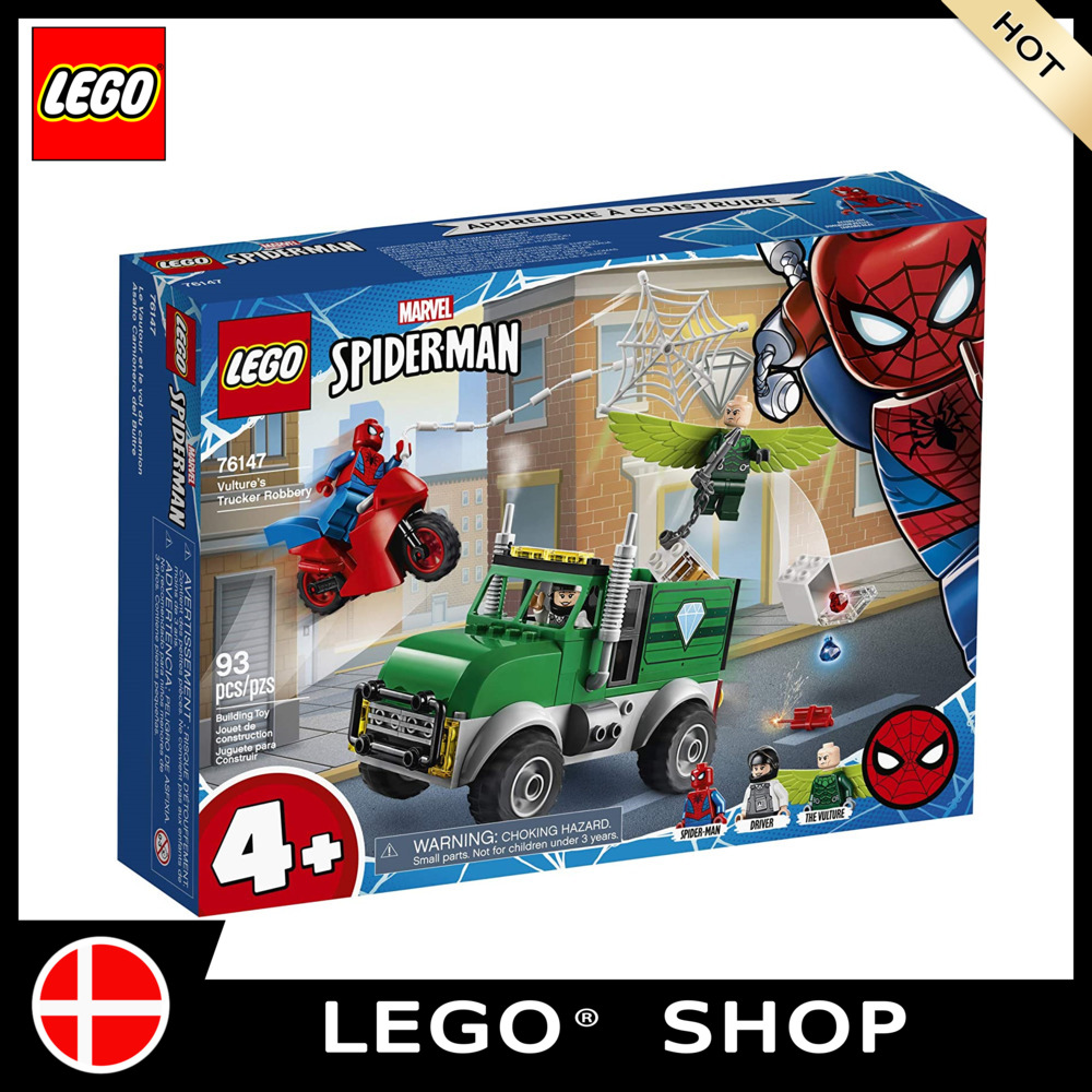 【Official】LEGO Bộ đồ chơi Marvel Spiderman Condor Truck Driver Robbery  76147 với đồ chơi xe tải ngân hàng có thể xây dựng và hình siêu anh hùng  mini, mới năm 2020 (93 miếng) đảm bảo chính hãng Từ Đan Mạch 