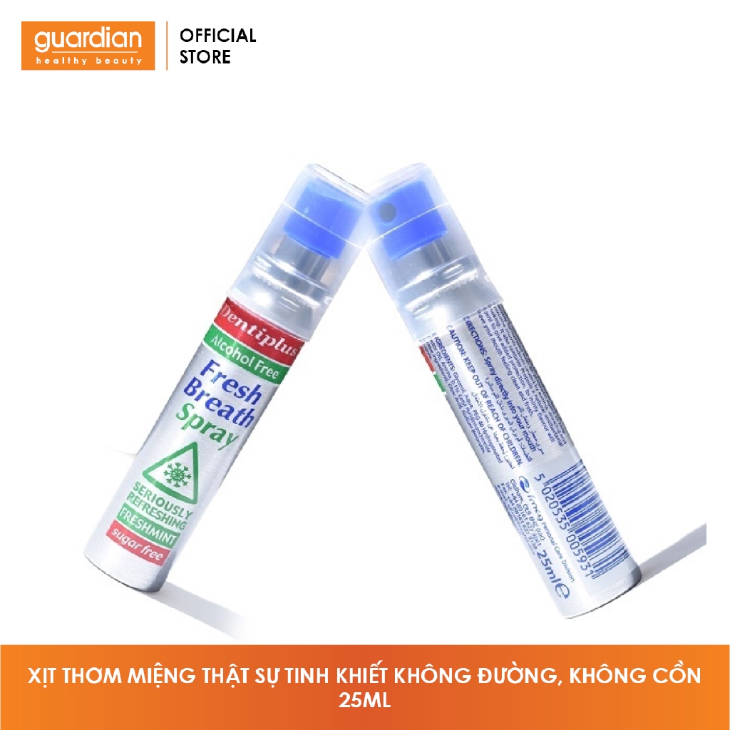 [HCM]Xịt thơm miệng Dentiplus bạc hà không cồn không đường 25ml