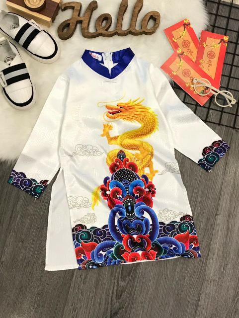 Áo Dài Gấm Bé Trai Chất Vải Gấm