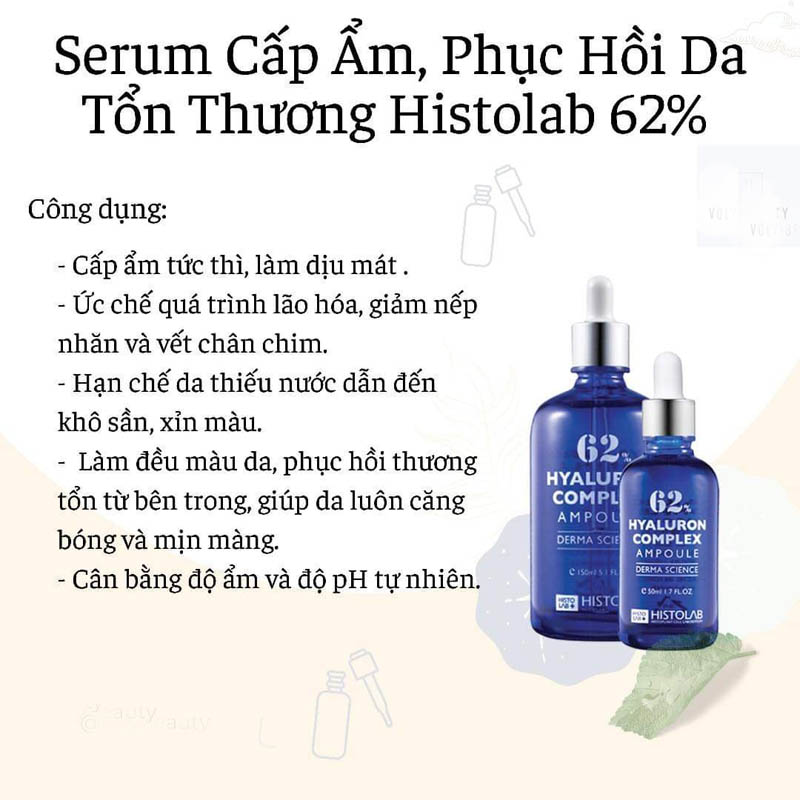 Tinh Chất Histolab 62% Hyaluron Complex Cấp Ẩm, Phục Hồi Da - 50ml