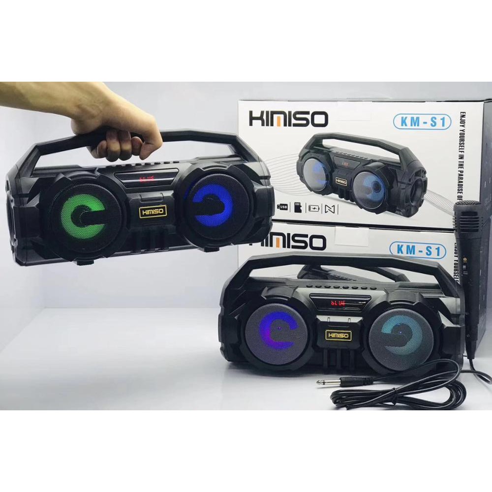 Loa Sách Tay KimisoS1 Bluetooth Có Đèn Led Kèm Micro Hát Karaoke