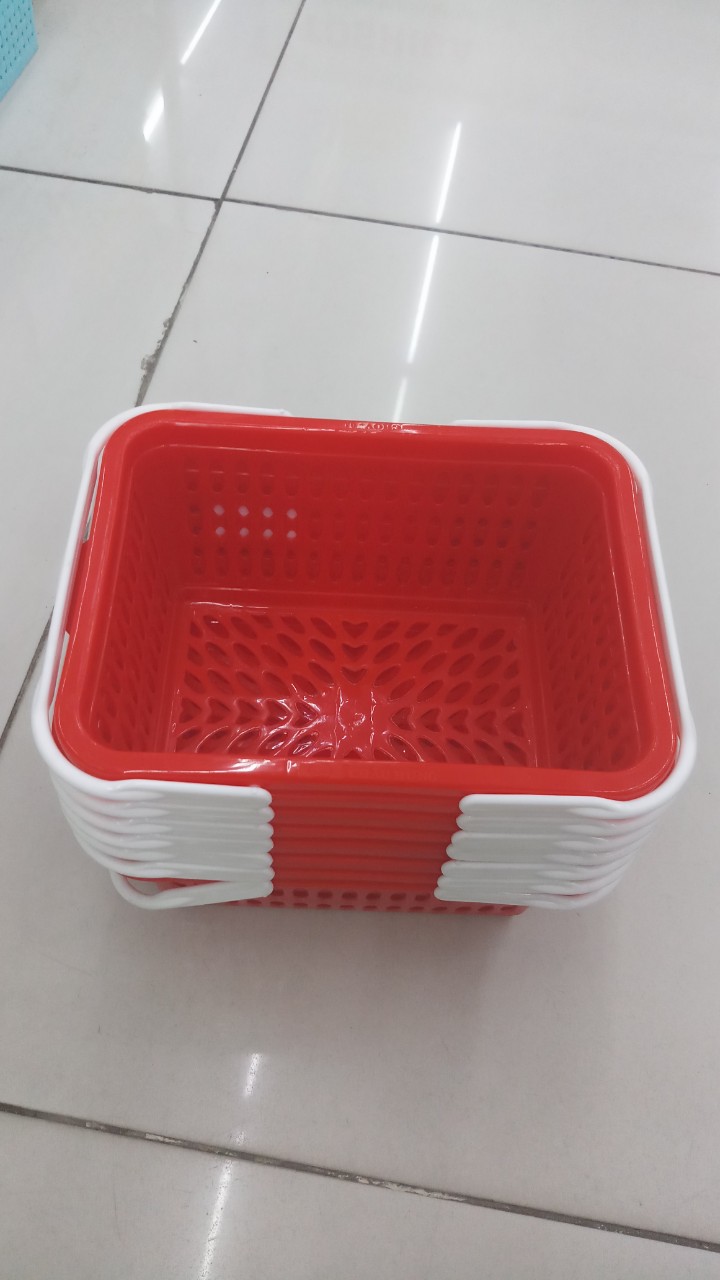 [HCM]Combo 6 cái rổ nhựa Mini cao cấp - KT 15x15 (Vuông tròn)