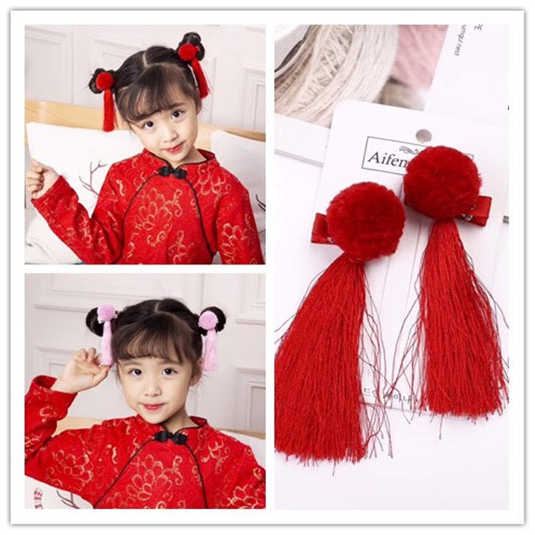 Set 2 kẹp tóc trung hoa cho bé