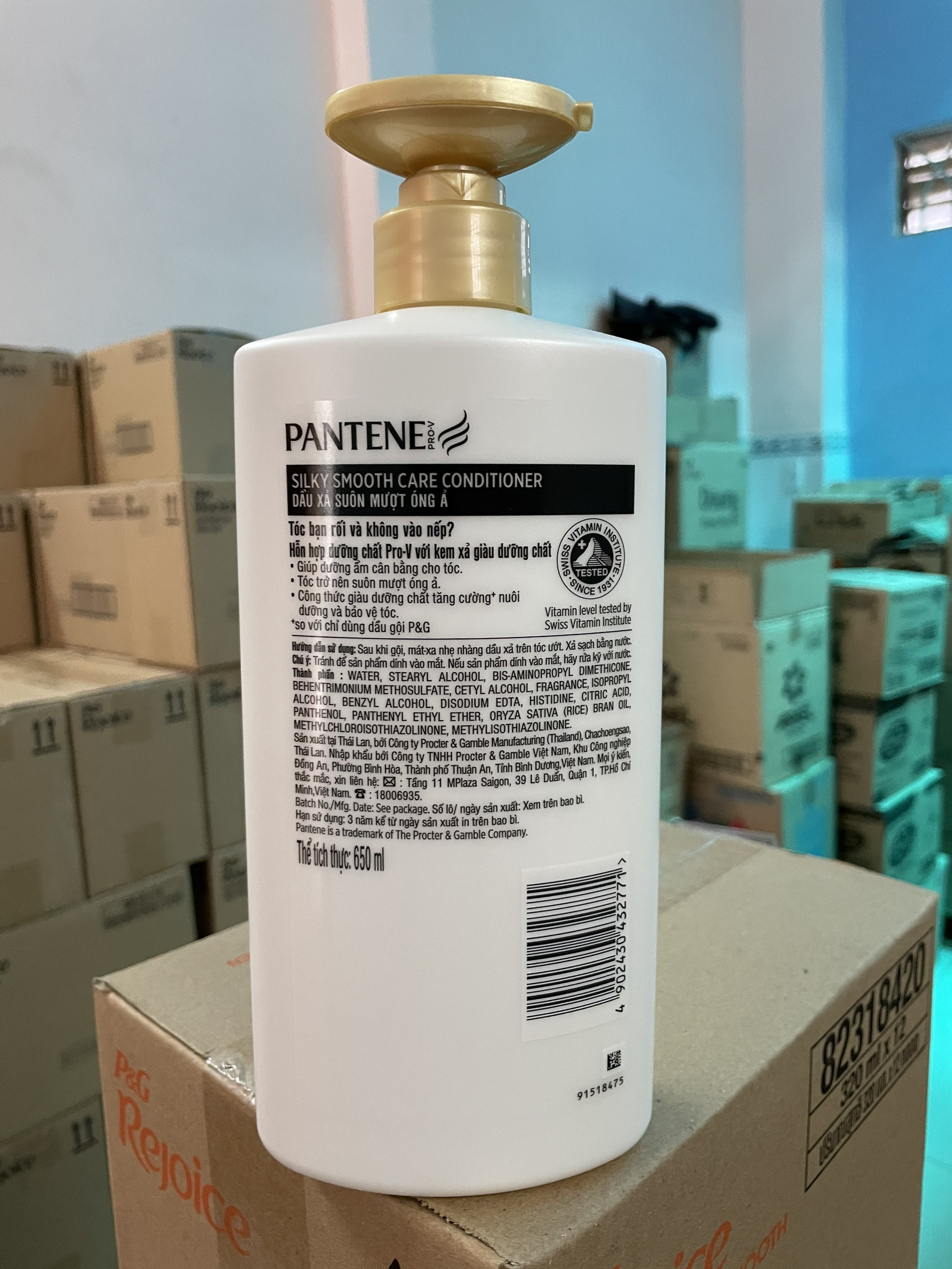 [HCM]Dầu Xả Pantene Suôn mượt Óng Ả Chai (650ML)