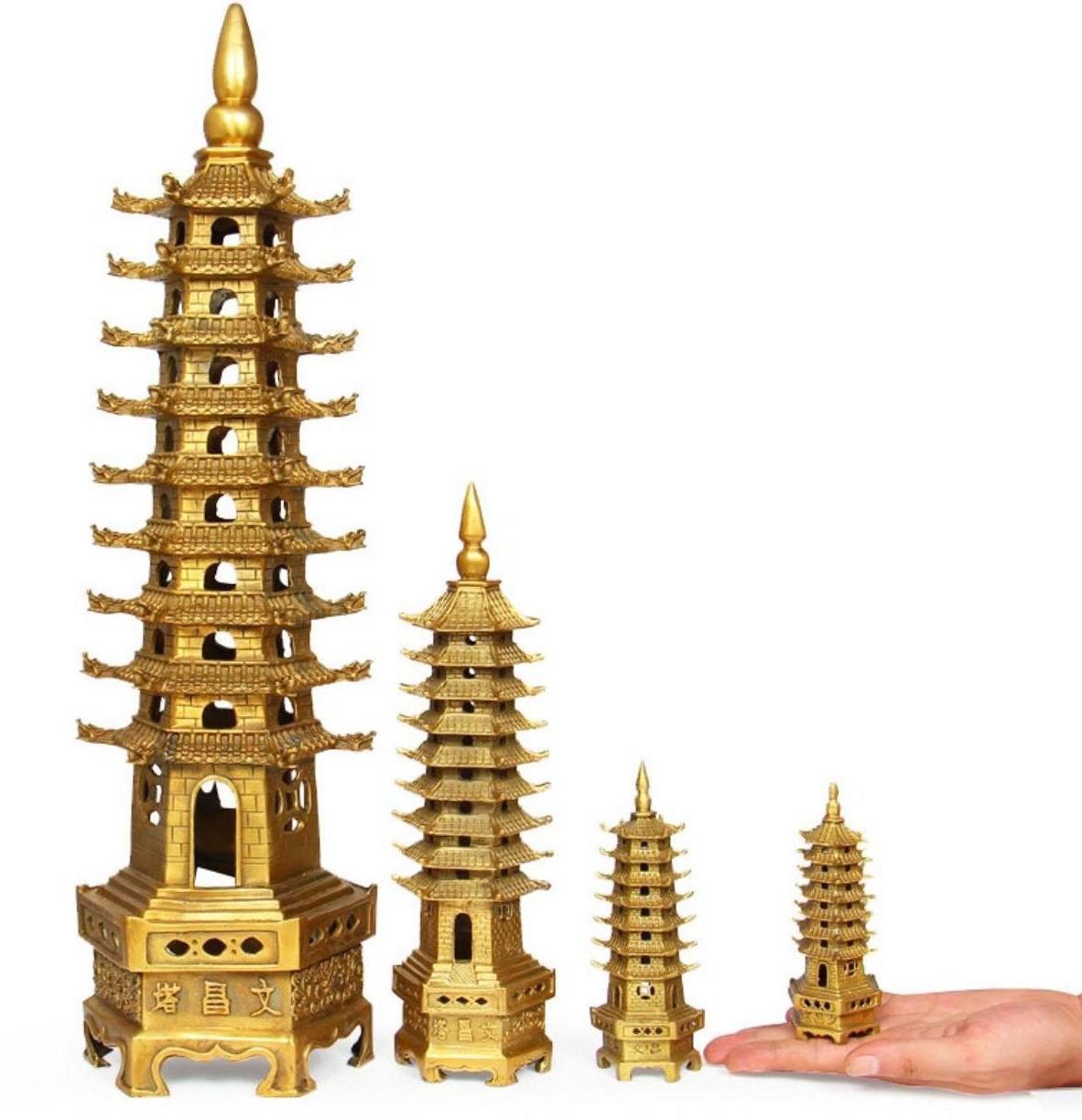 Tượng Tháp Văn Xương - Chất liệu đồng thau cao 13cm ( phong thuỷ  phát huy học vấn)