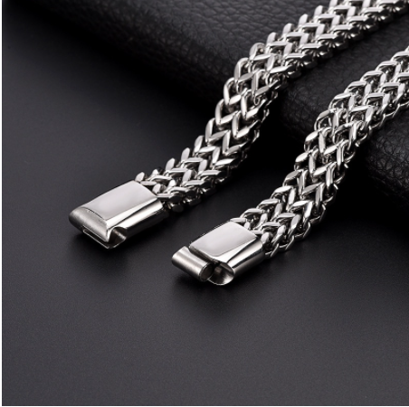 Vòng Tay ST Nam Màu Bạc HipHop Kuu Clothes Đẹp Cá Tính Streetwear Thép Titan - Vòng đeo tay ST