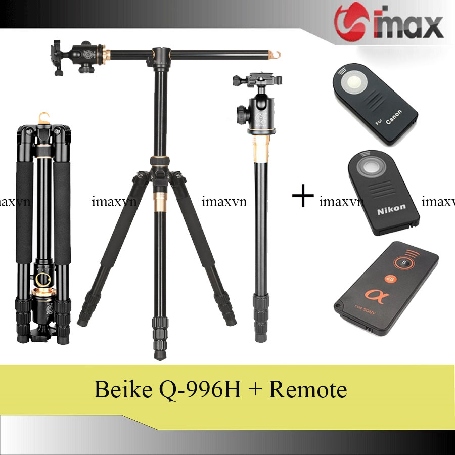 Chân máy ảnh beike system go q-996h + remote cho máy ảnh