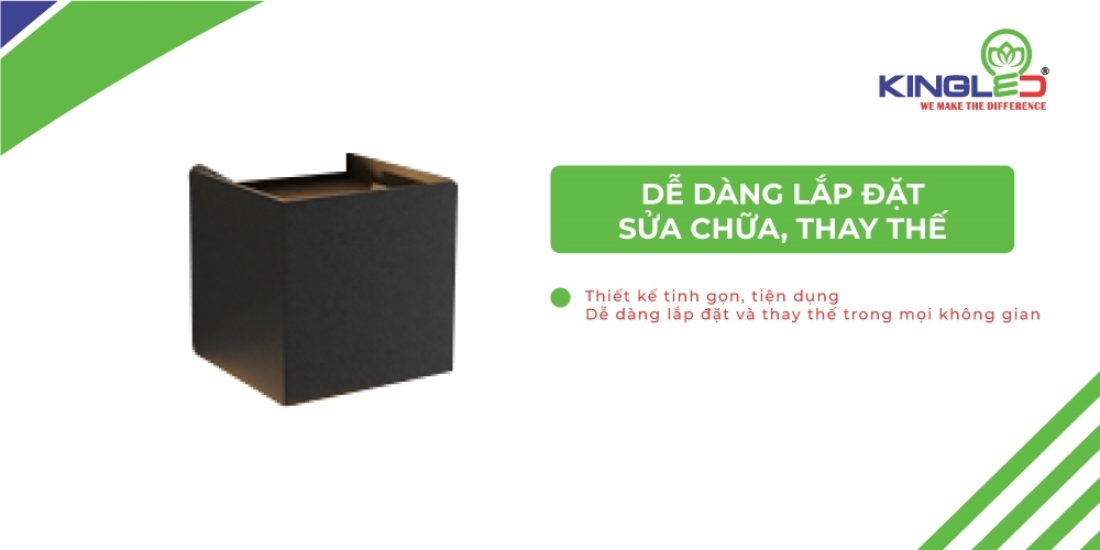ĐÈN LED GẮN TƯỜNG (LWA5011-BK/WH) KINGLED