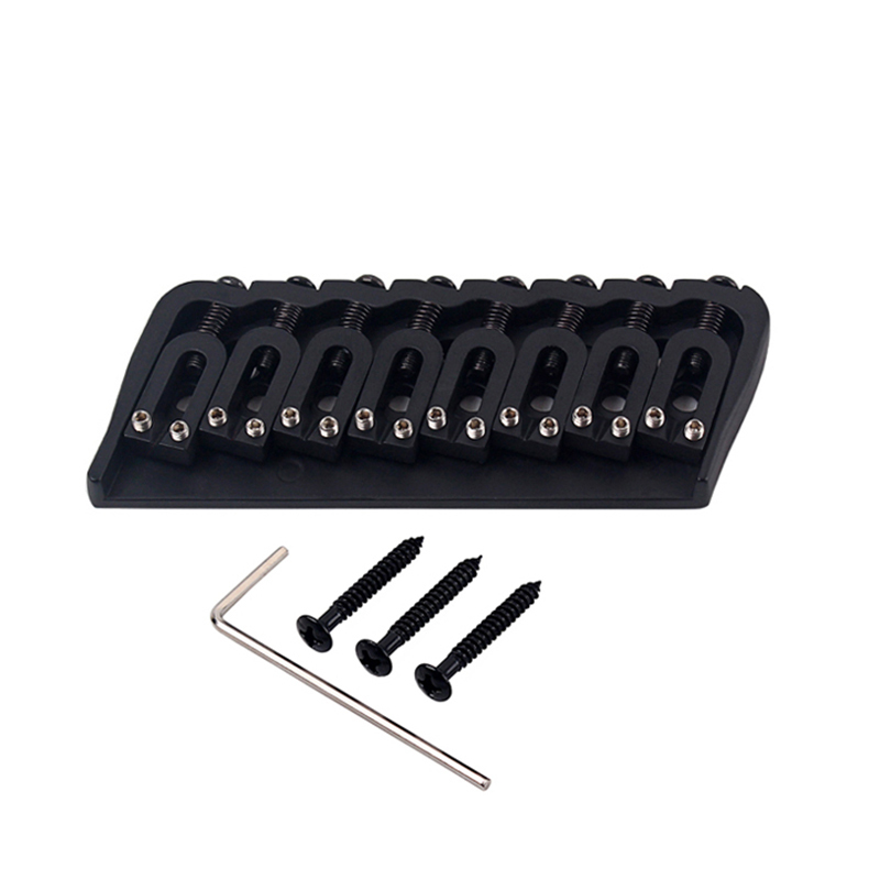 8 String Saddle Bridge for Electric Guitar/Strings Through Body Tail Fixed Guitar Parts & Accessories