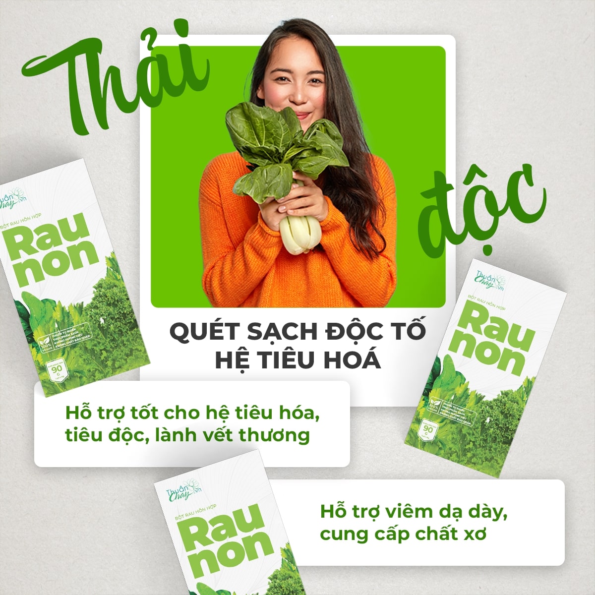 HỘP BỘT RAU NON 5 gói/hộp 90g