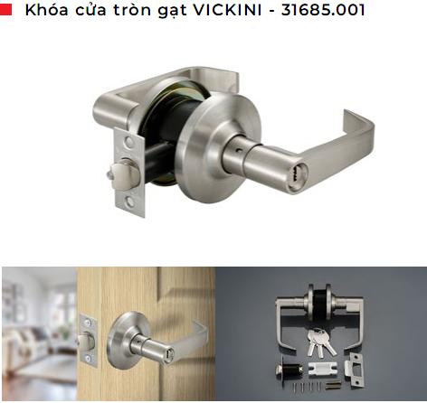 [HCM]Khóa tròn gạt VICKINI 31685.001 SS trắng