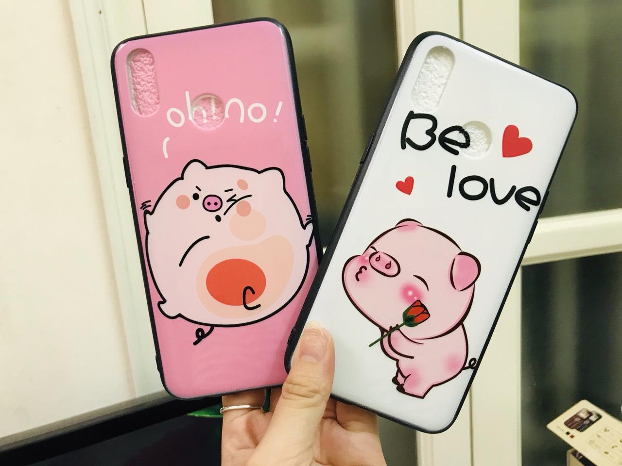 Ốp cứng bóng in hình kute cho Realme 3