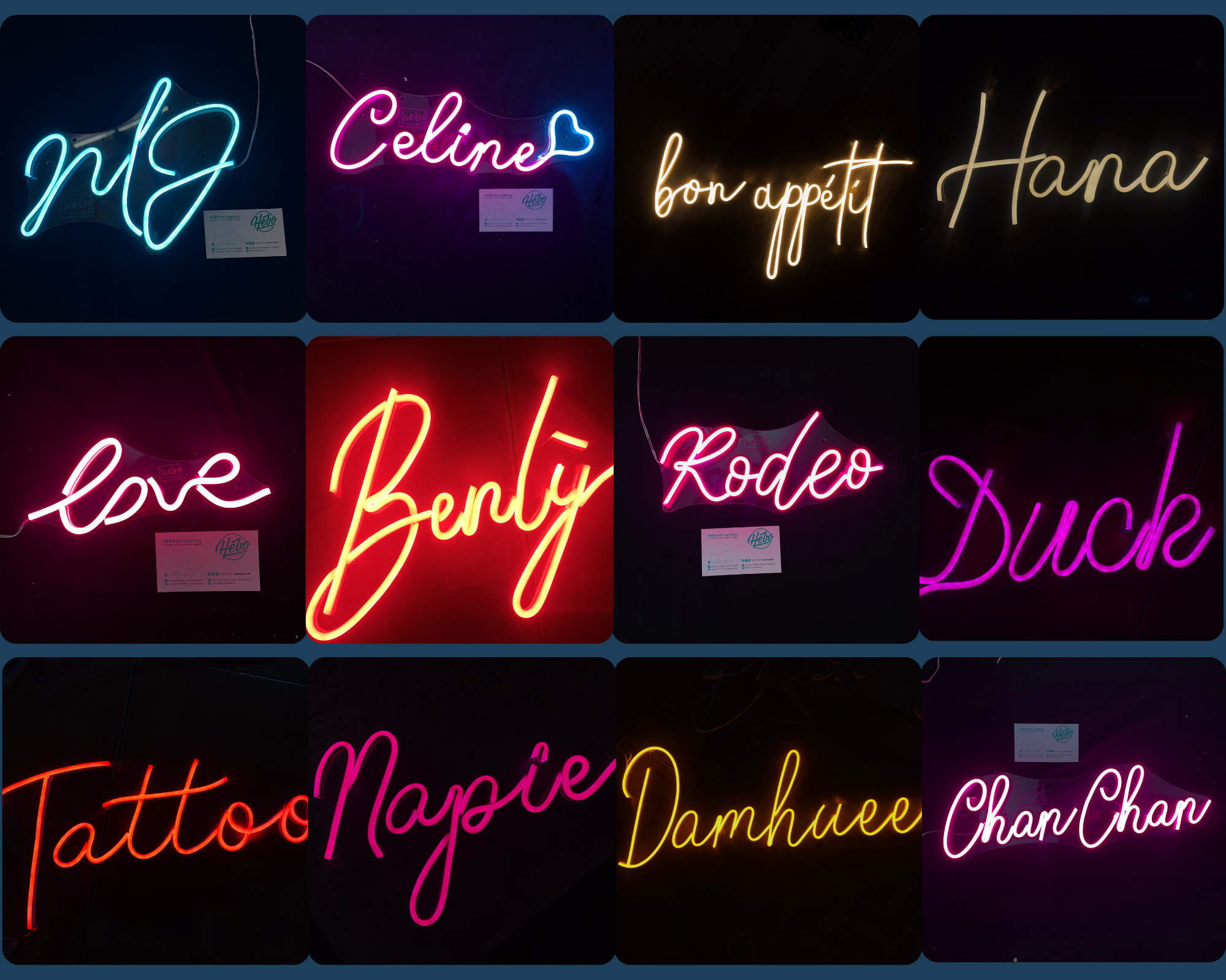 [HCM]Đèn trang trí theo tên  Led Neon Sign (chữ theo yêu cầu)