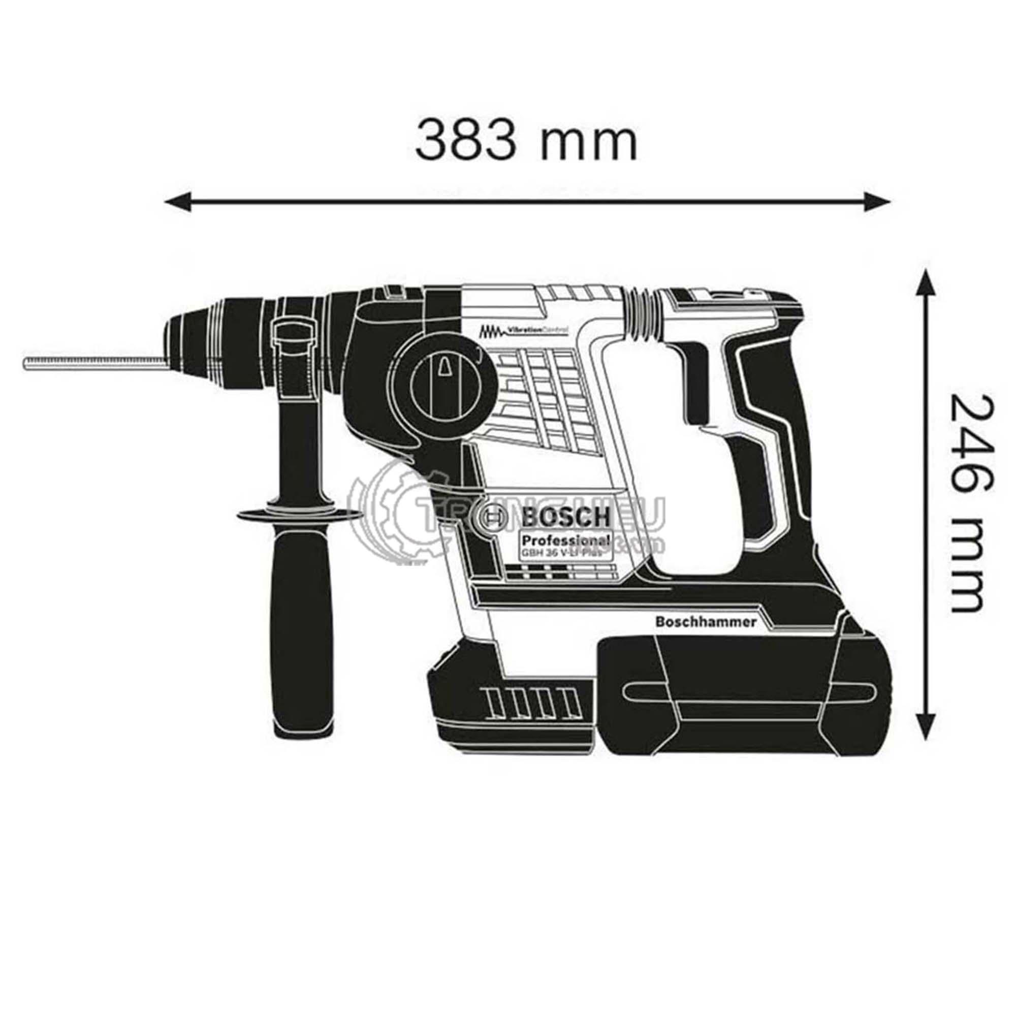 Máy khoan búa dùng pin 36V Bosch GBH 36V-LI