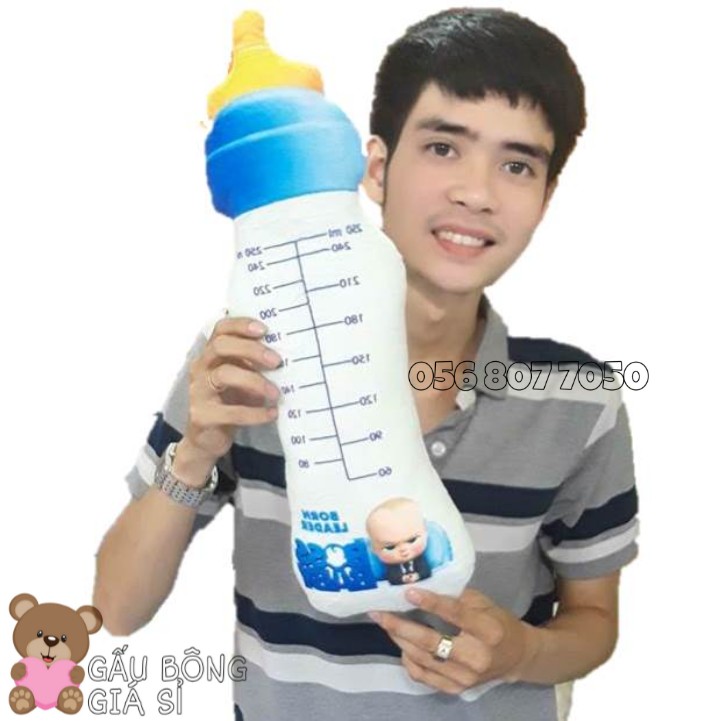 GỐI ÔM BÌNH SỮA PHIM NHÓC TRÙM (50cm) CHO BÉ 1 TUỔI