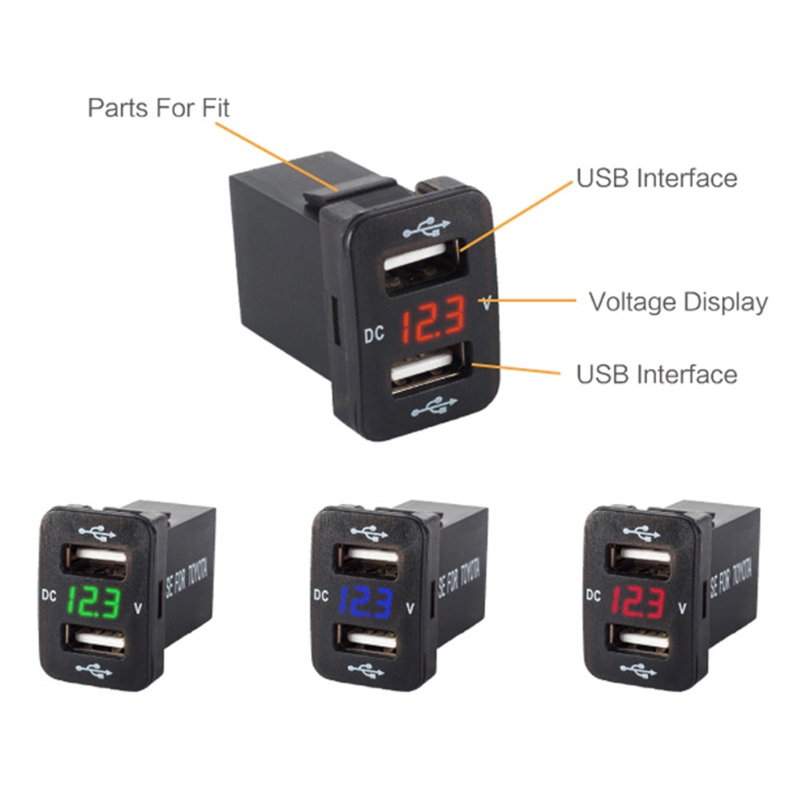 Sạc nhanh chia 2 USB gắn cổng chờ xe hơi