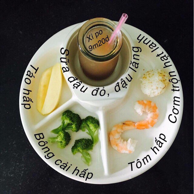 Khay Ăn Dặm Kiểu Nhật Chia Ngăn Cho Bé