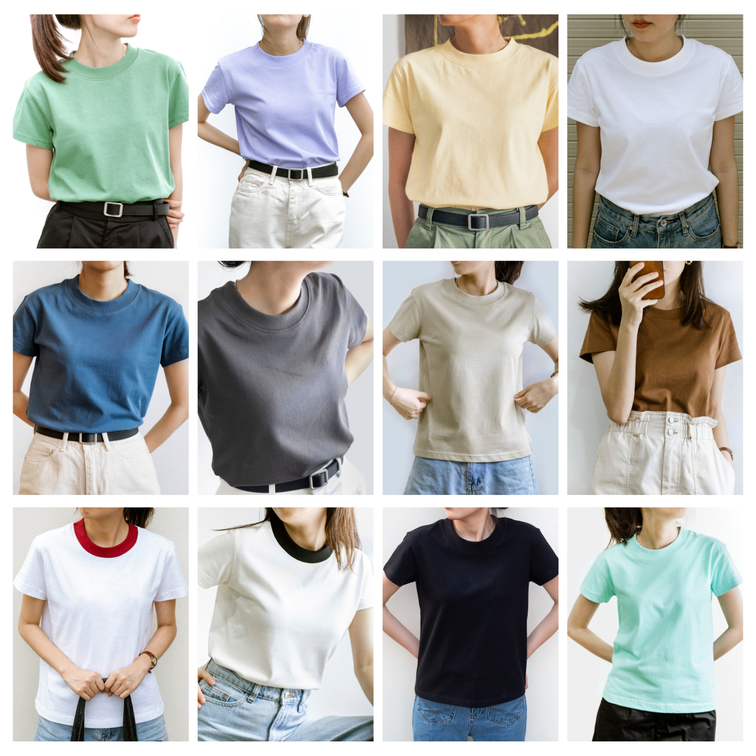 Áo thun nữ baby tee, áo thun trơn cotton BASIC TEE Tshirt - Lew Lew