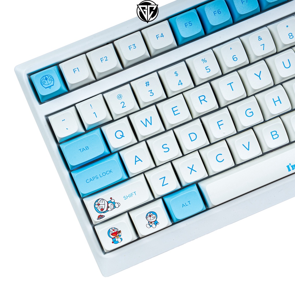 Keycap DORAEMON 125 nút bàn phím cơ Thick PBT