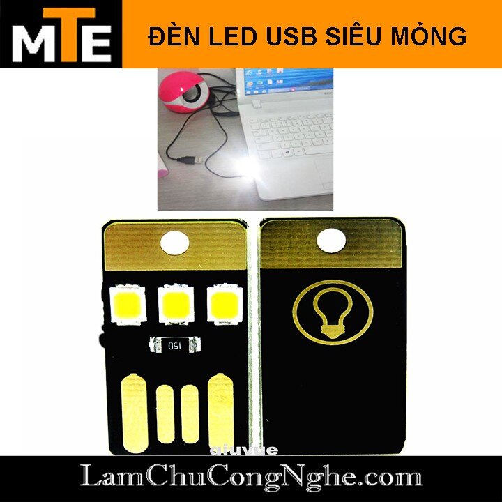 Đèn Led USB Siêu Mỏng - 3 LED siêu sáng