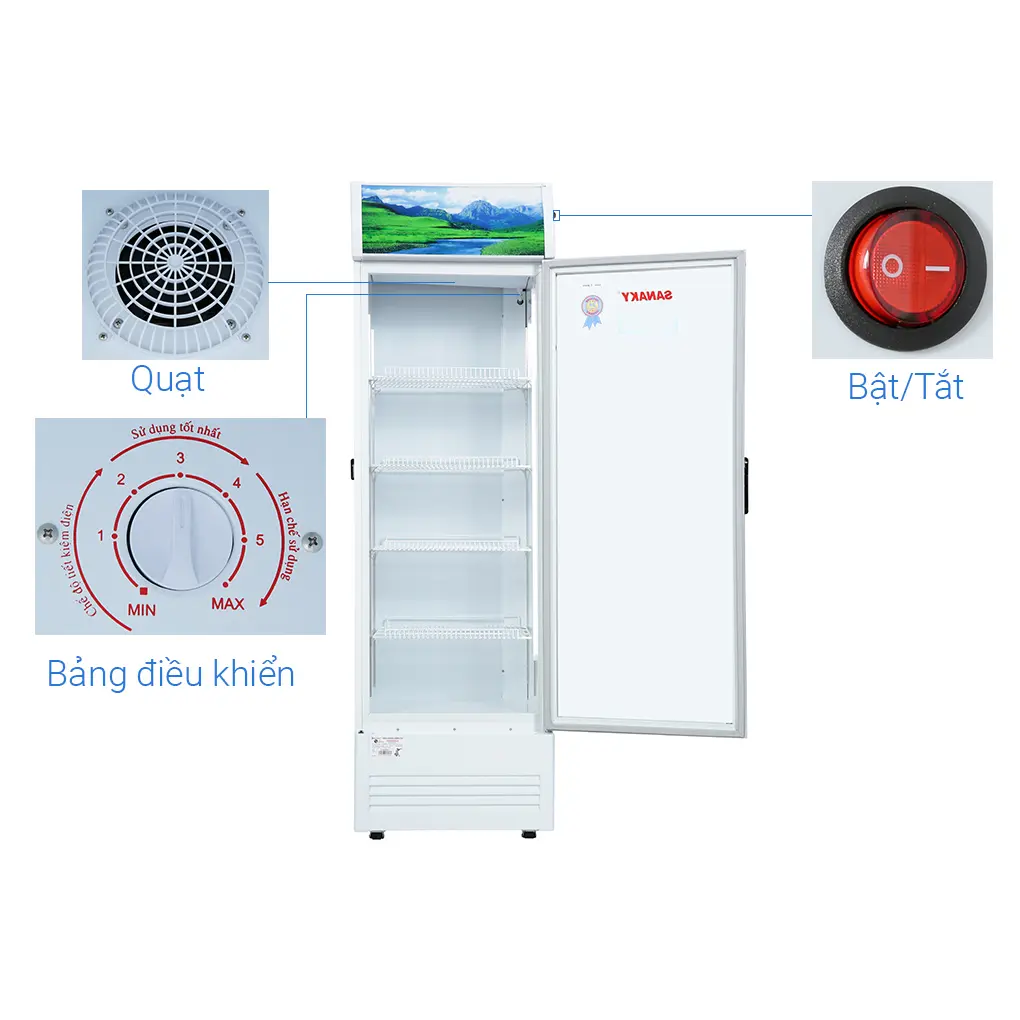 Tủ mát sanaky 480 lít vh-5089k - giao toàn quốc - freeship hcm