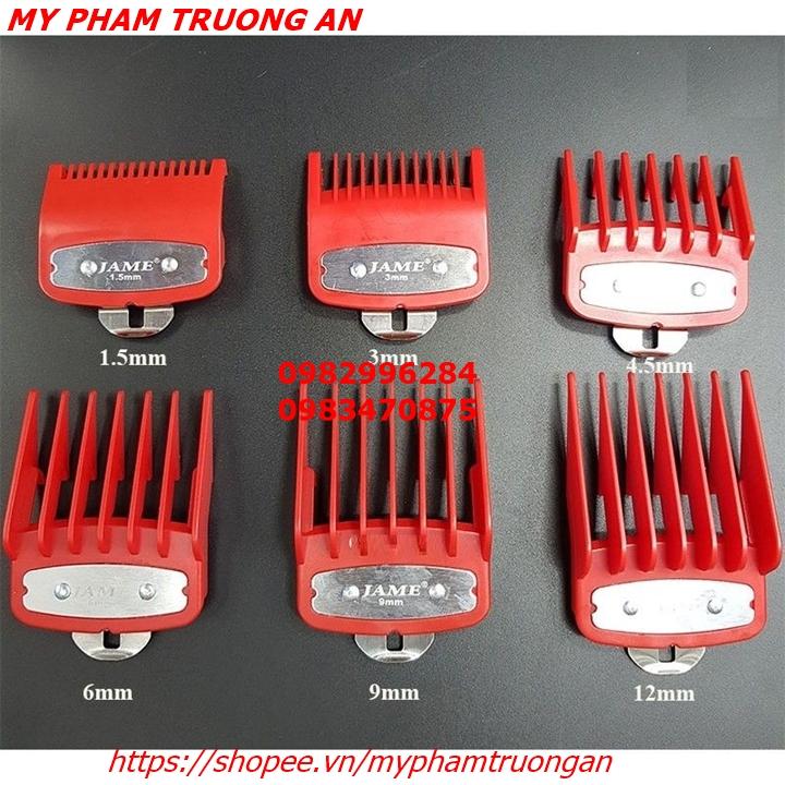 Bộ 6 cữ tông đơ gá thep 1.5 - 3 - 4.5 - 6 - 9 - 12mm sử dụng cho nhiều loại tông đơ