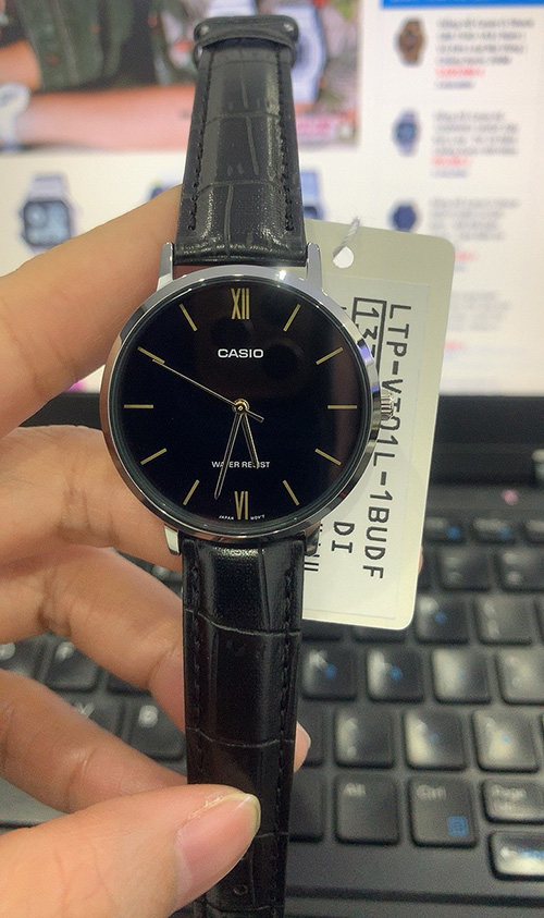Đồng hồ nữ dây da Casio Anh Khuê LTP-VT01L-1BUDF