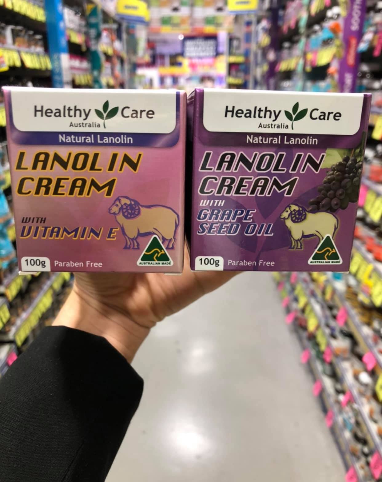 Kem cừu Healthy Care Lanolin vitamin E 100g