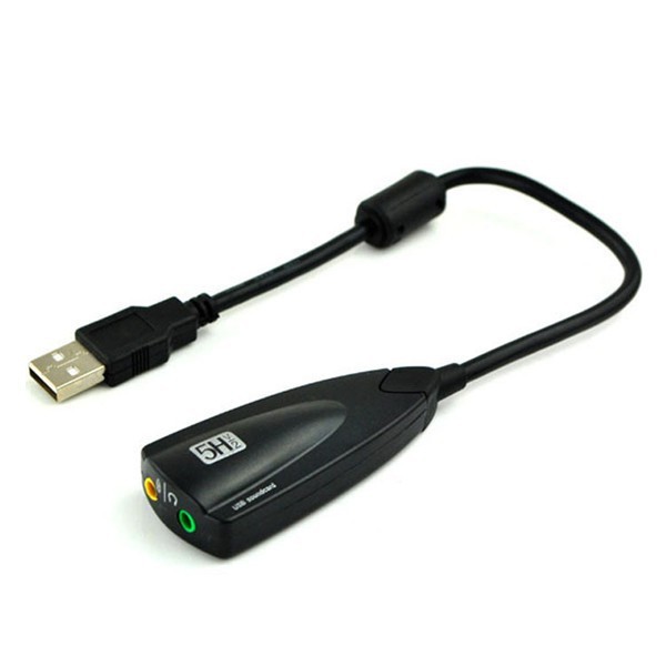 [HCM]USB Sound card cao cấp 5Hv2 7.1 - Dây chia MIc và Loa từ cổng USB