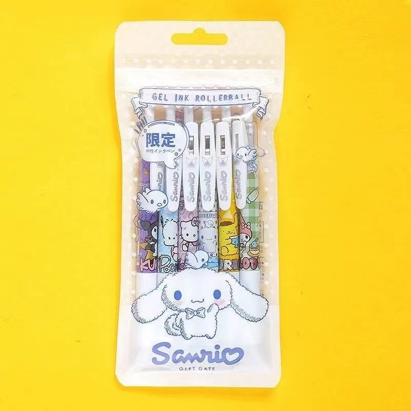 Bút Gel Sanrio Hộp 6 Chiếc Ngòi 0.5Mm