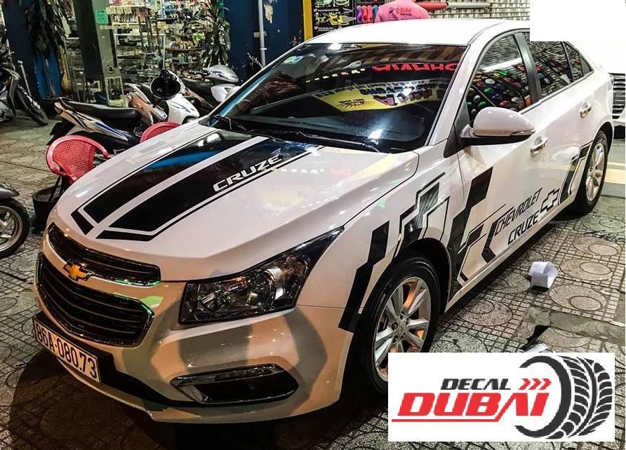 Tem dán sườn xe chevrolet cruze