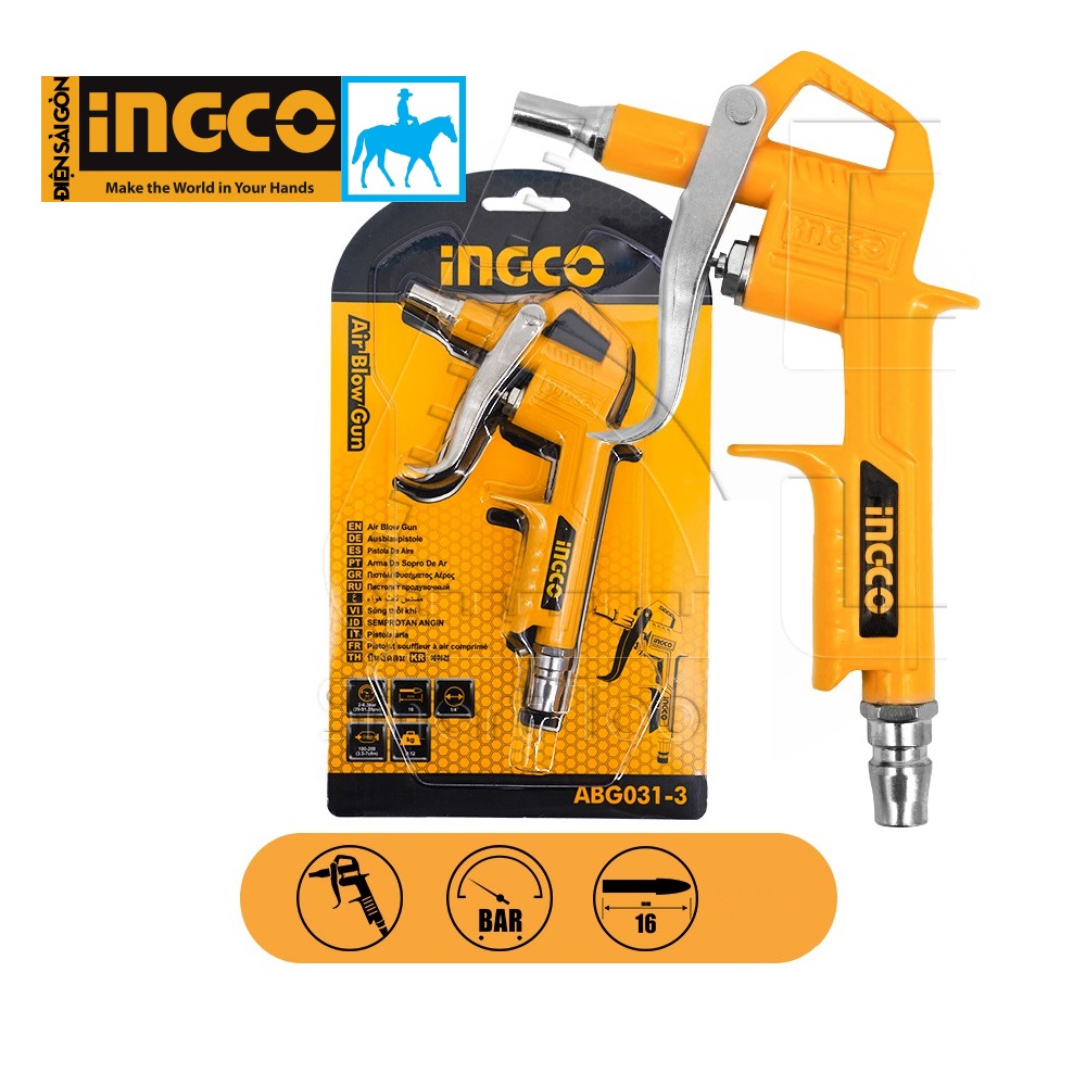 Dụng cụ thổi khí sơn xịt 16mm INGCO ABG031-3