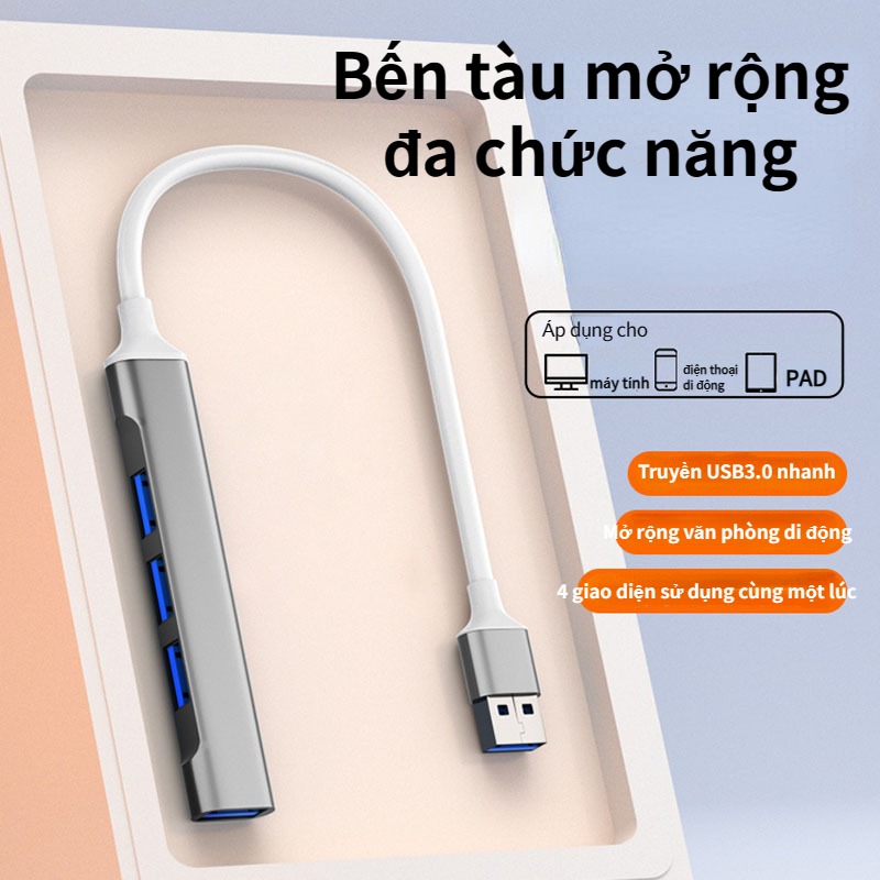 Bộ Chia 4 Cổng USB 3.0 Type C Cho Laptop Máy Tính