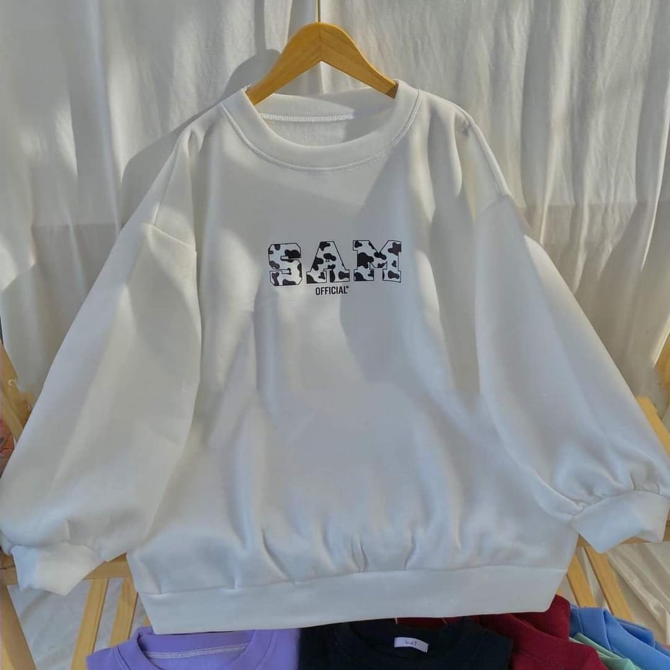 LAZ [ FREE SHIP MAX ] ÁO  sweater in chữ SAM (trọng lượng từ 40kg đến 70kg )