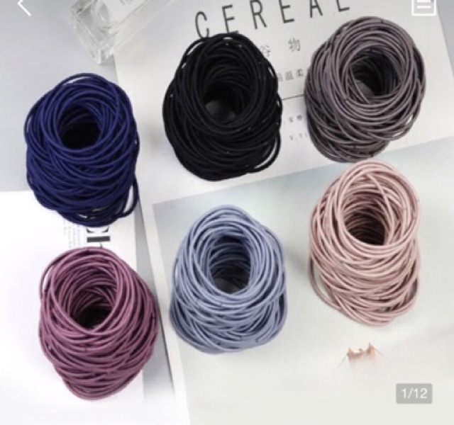 Set 100 dây cột tóc co dãn tốt