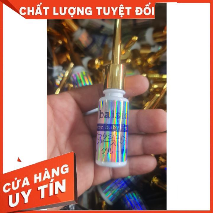 Keo dán mi baisidai keo trắng, độ dính vừa phải, dán mi, kích mí, keo trợ xương uốn mi, chai có cọ
