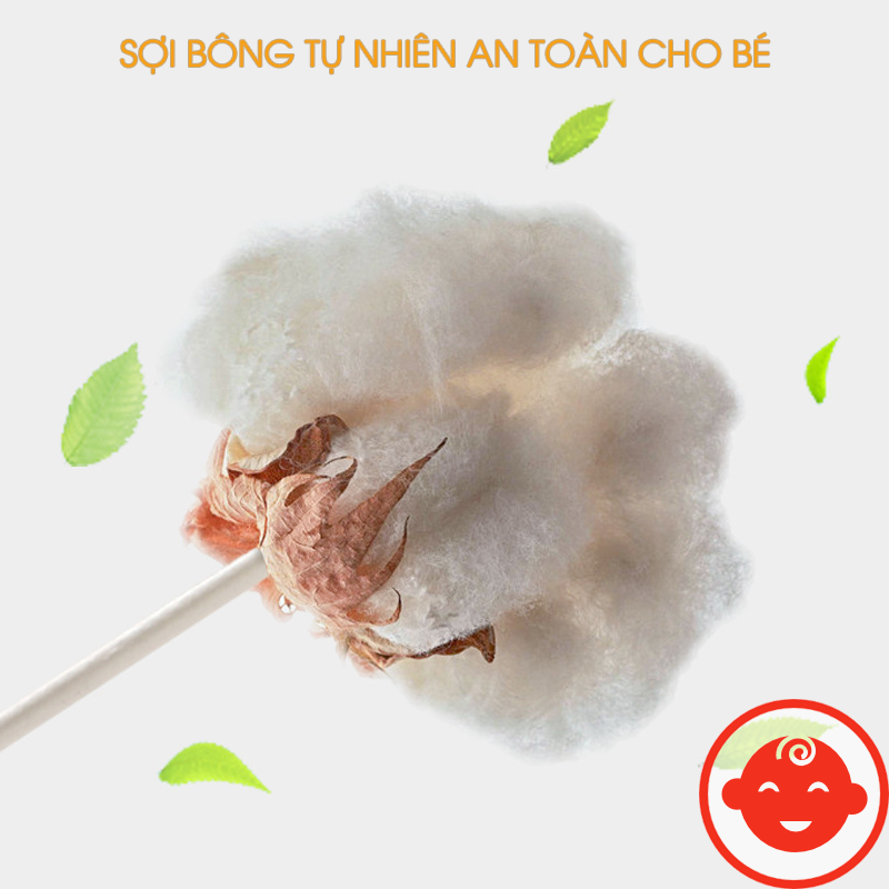 Tăm Bông Cho Bé Sơ Sinh MISUTA (Hộp 200 Que)