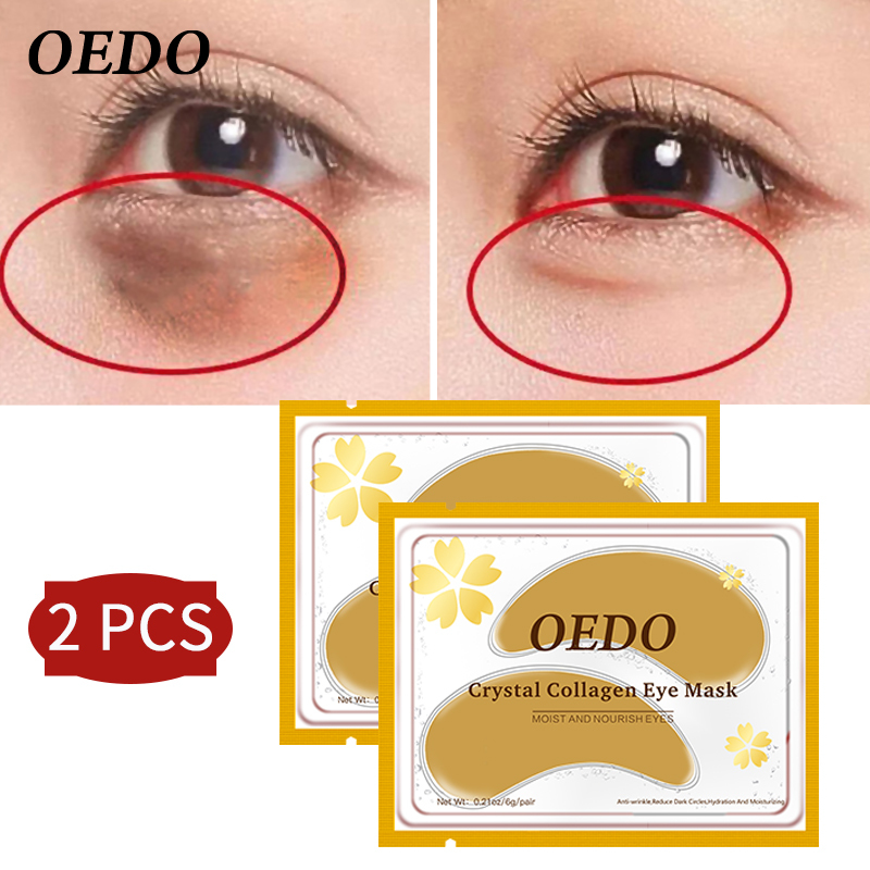2 miếng mặt nạ OEDO dưỡng da cho mắt có chứa collagen tinh thể vàng chống lão hóa - INTL
