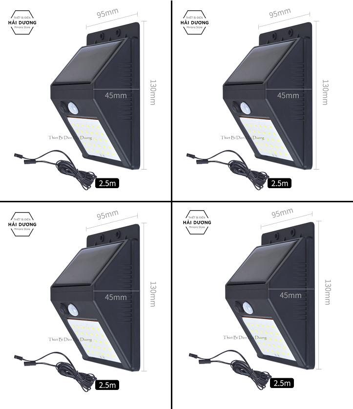 Bộ 4 Đèn led cảm biến hồng ngoại năng lượng mặt trời (30 mắt led) - cảm biến 3 chế độ - Energy Green Lighting