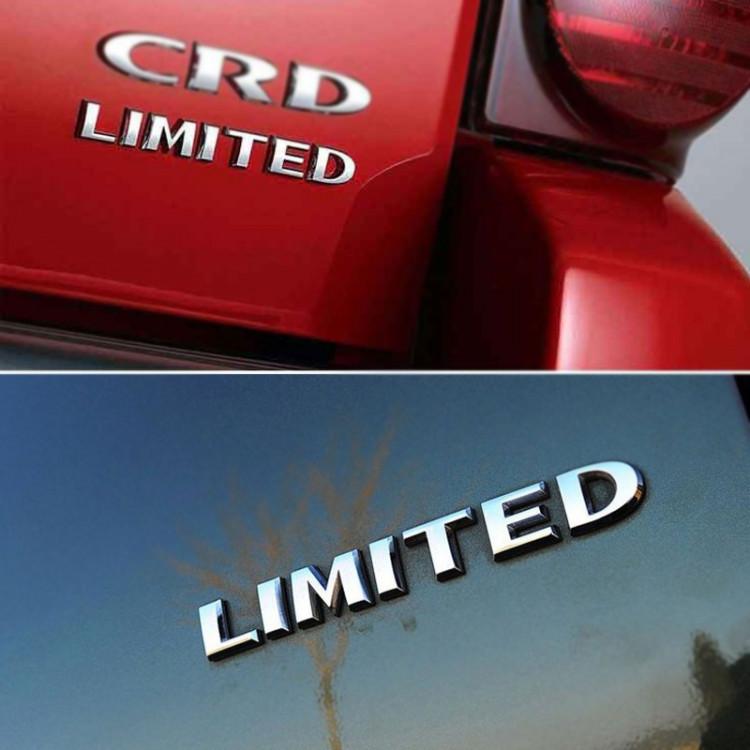 Decal 3D Logo Chữ dán xe trang trí - LIMITED