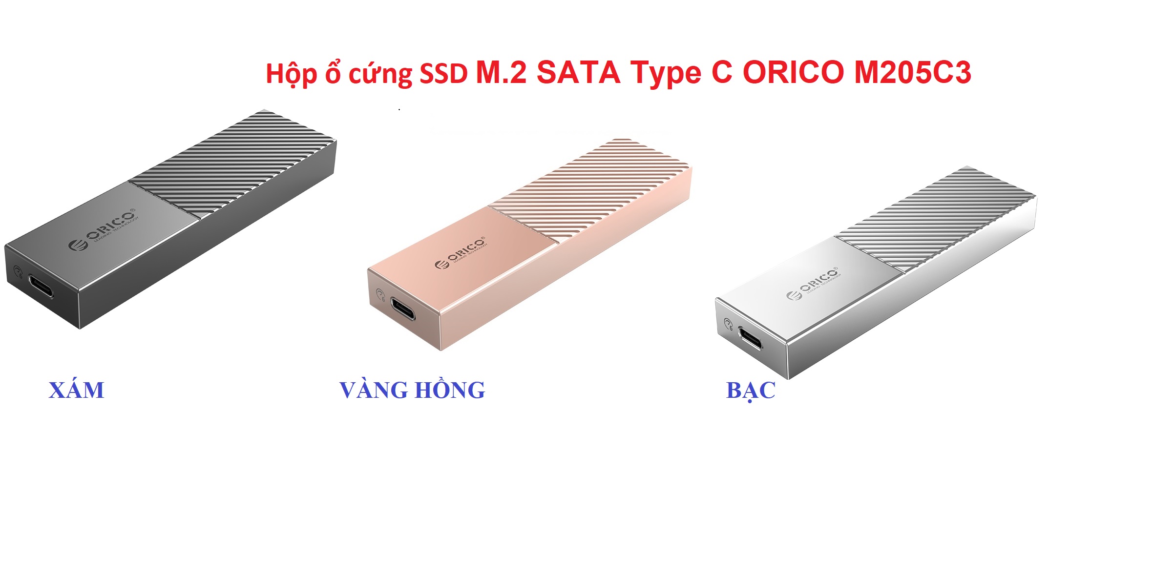 Hộp ổ cứng SSD M.2 SATA Type C ORICO M205C3