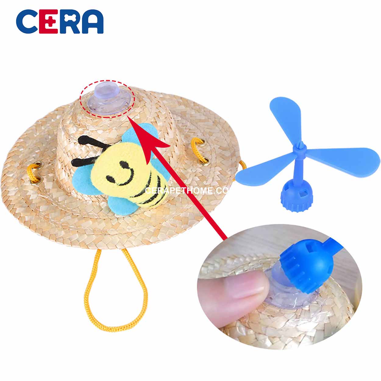 Nón Cối Tròn Có Quạt Cho Chó Mèo - Nón 003