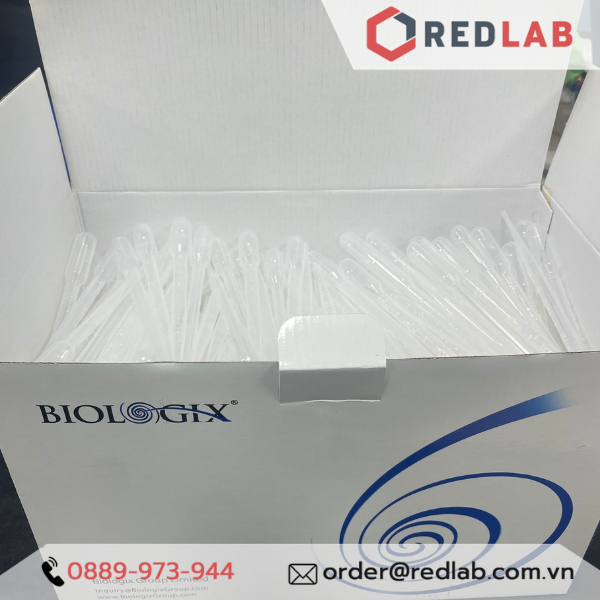 Pipet pasteur nhựa 3ml biologix - mỹ, ống hút nhỏ giọt, có chia vạch, combo 10 ống, 20, 50 ống, có vat